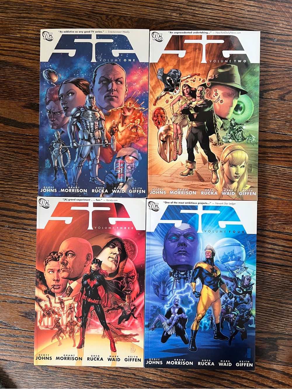 DC 52 Complete Vol 1-4 Set TPB Geoff Johns Grant Morrison Mint. First Printing